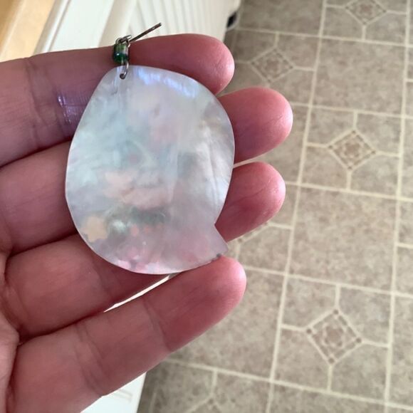 NWT JEWELRY SET NECKLACE/EARRINGS HAND PAINTED MOTHER OF PEARL​ - Picture 6 of 10